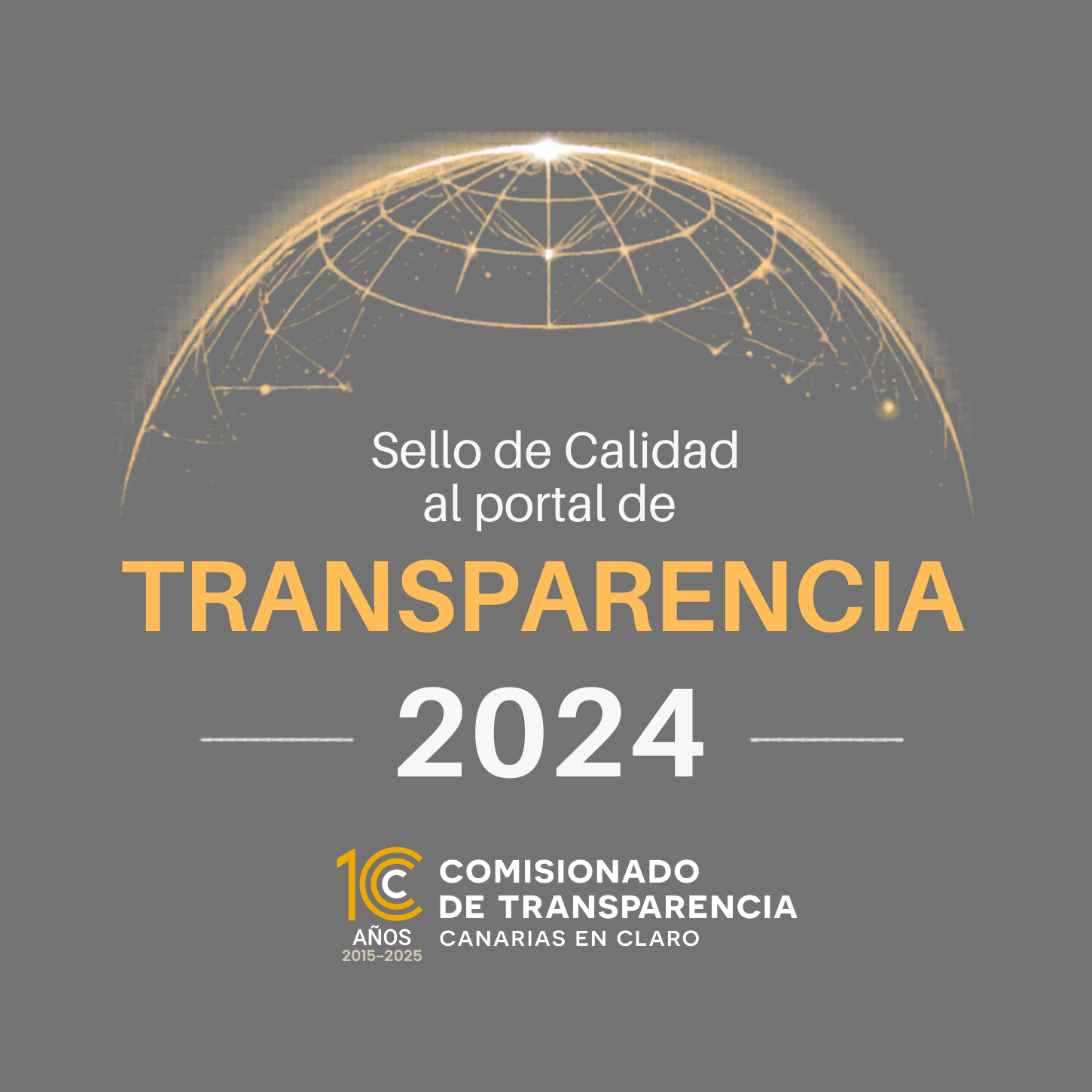 Sello de Calidad al portal de Transparencia 2024, otorgado por el Comisionado de Transparencia y Acceso a la Información Pública de Canarias